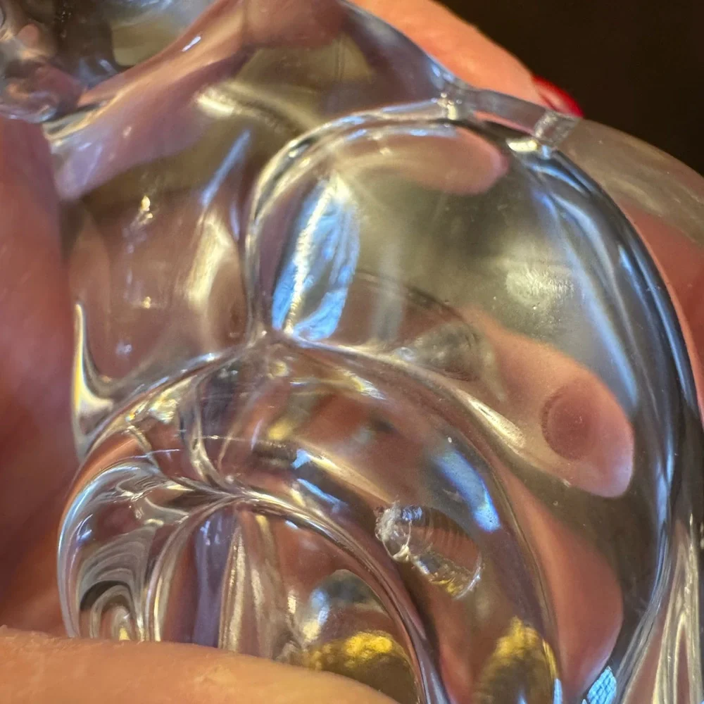 Vintage 1990s Lennox clear crystal cat salt and pepper shakers-made in Germany